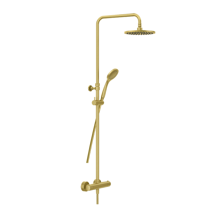 Minimalistic Thermostatic Shower Column - 35173 Showers GESSI Gold Brushed PVD