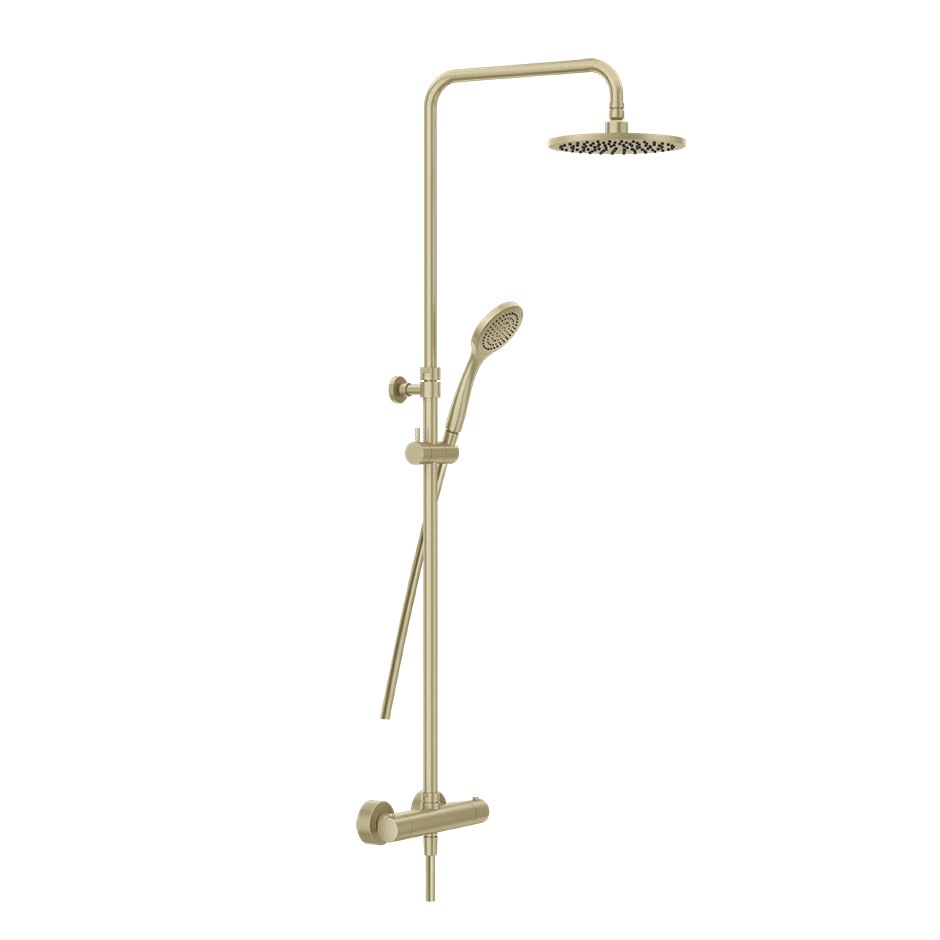 Minimalistic Thermostatic Shower Column - 35173 Showers GESSI Brass Brushed PVD