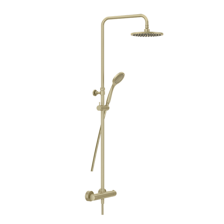 Minimalistic Thermostatic Shower Column - 35173 Showers GESSI Brass Brushed PVD