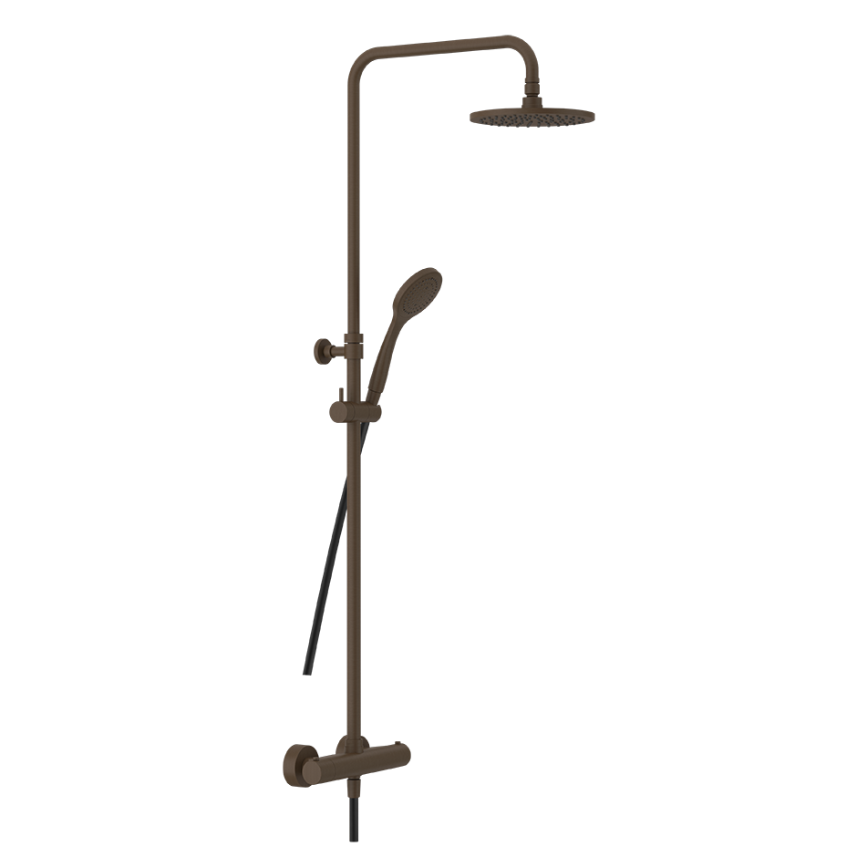 Minimalistic Thermostatic Shower Column - 35173 Showers GESSI Dark Bronze