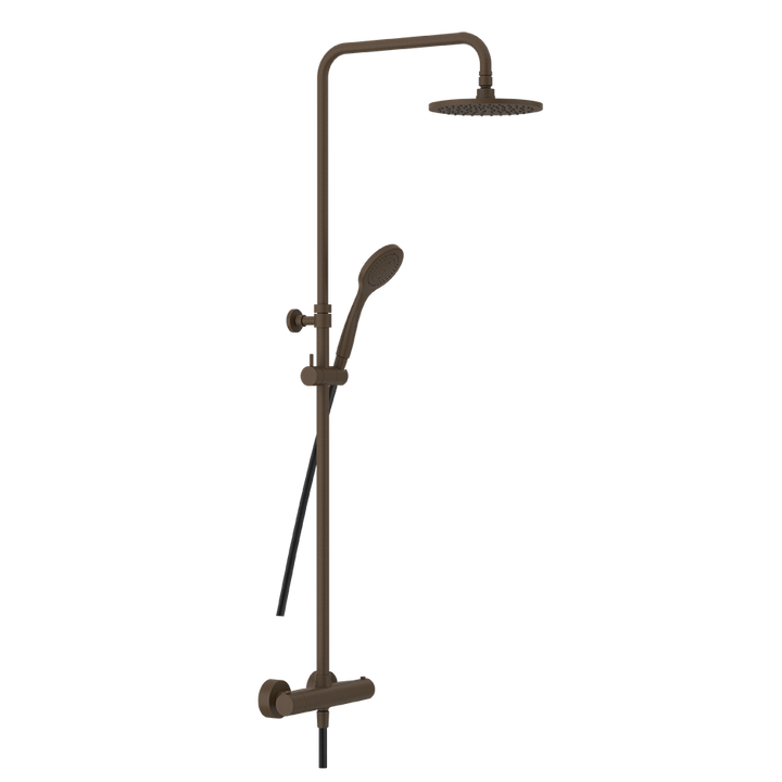 Minimalistic Thermostatic Shower Column - 35173 Showers GESSI Dark Bronze