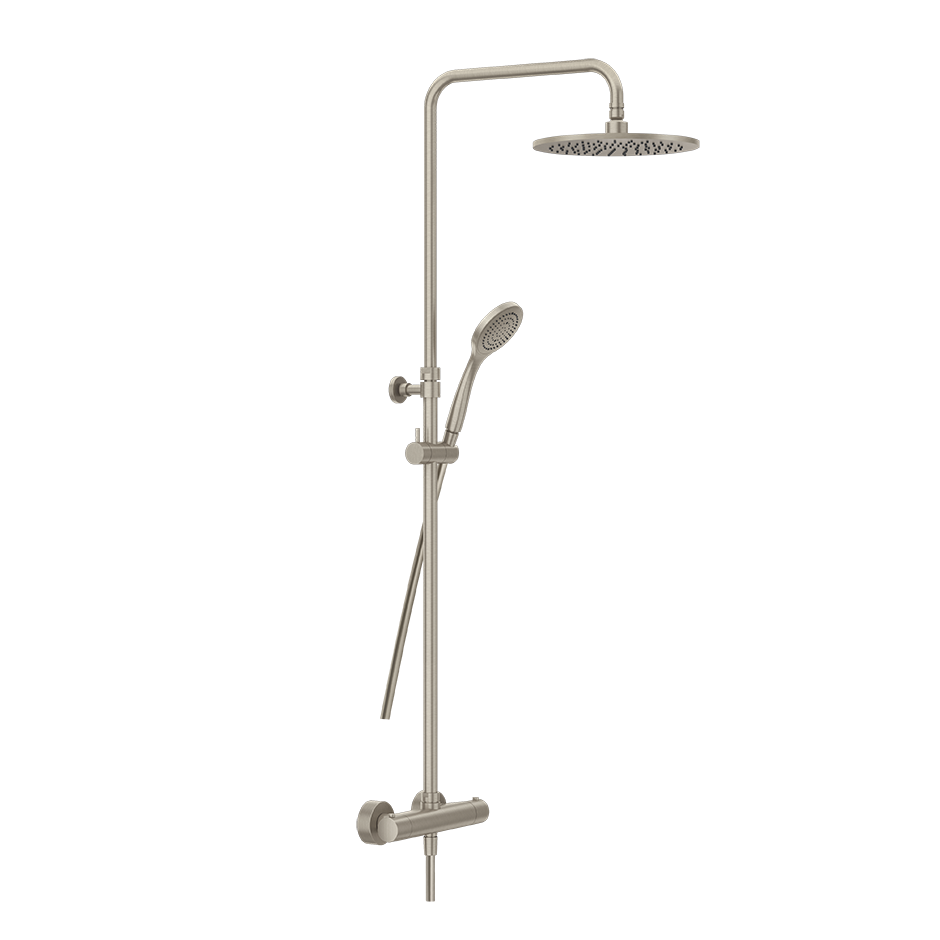 Minimalistic Thermostatic Shower Column - 35175 Showers GESSI Finox Brushed Nickel
