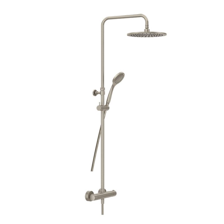 Minimalistic Thermostatic Shower Column - 35175 Showers GESSI Finox Brushed Nickel