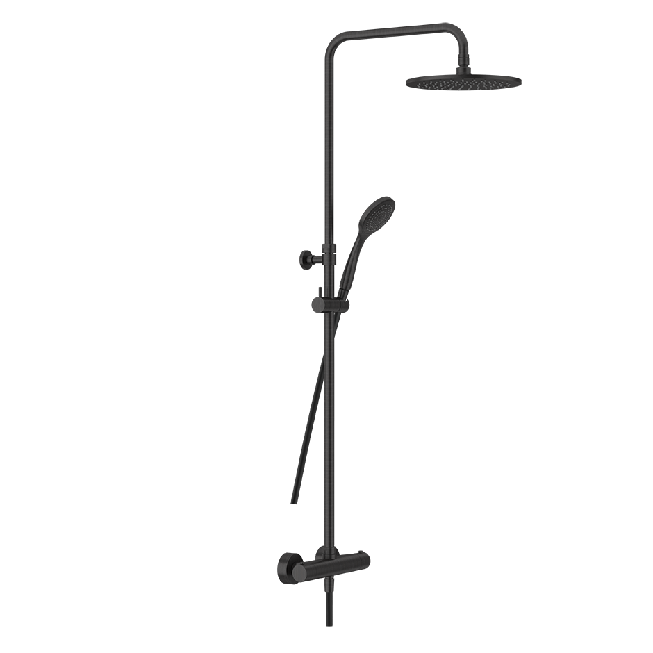 Minimalistic Thermostatic Shower Column - 35175 Showers GESSI Aged Bronze