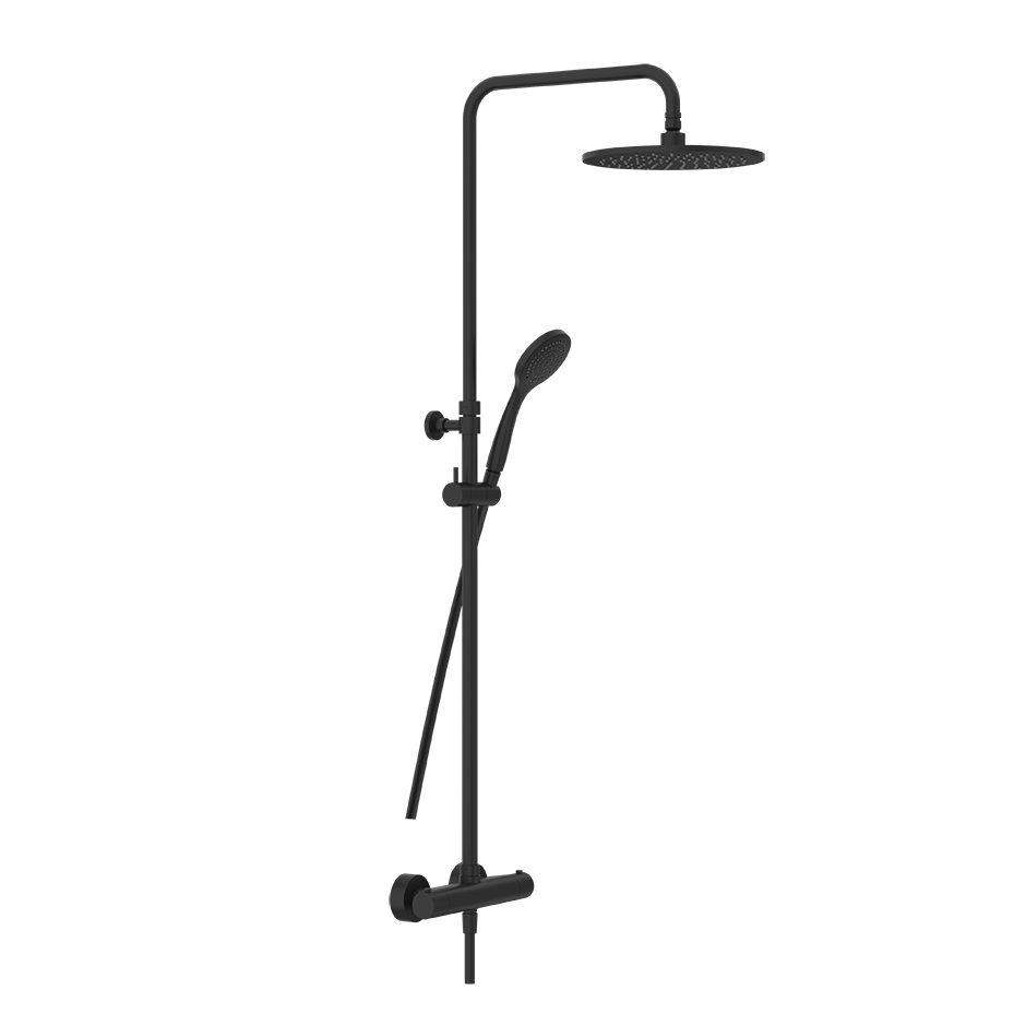 Minimalistic Thermostatic Shower Column - 35175 Showers GESSI Matte Black