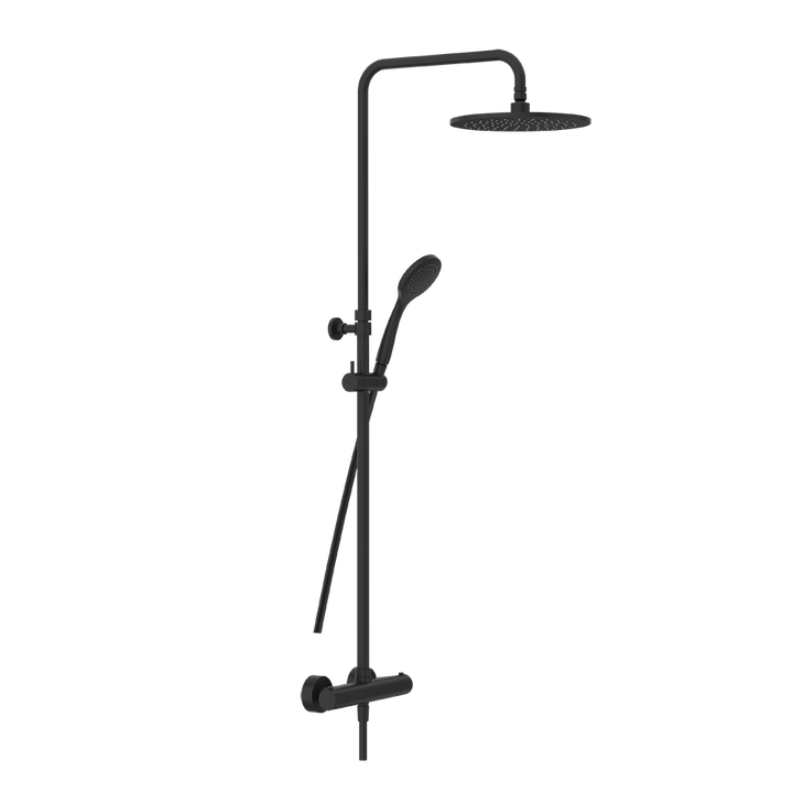 Minimalistic Thermostatic Shower Column - 35175 Showers GESSI Matte Black
