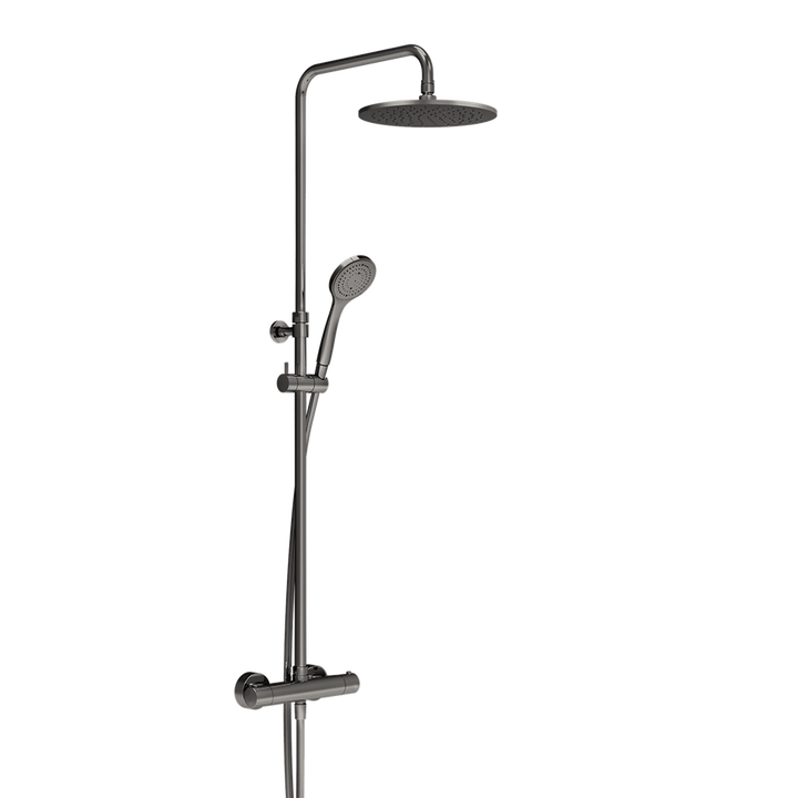 Minimalistic Thermostatic Shower Column - 35175 Showers GESSI Black Metal PVD