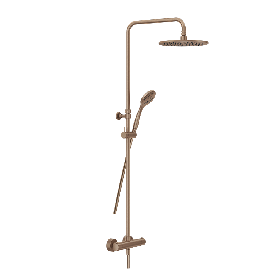 Minimalistic Thermostatic Shower Column - 35175 Showers GESSI Copper Brushed PVD