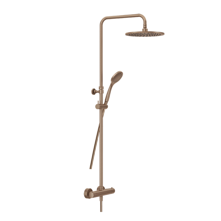 Minimalistic Thermostatic Shower Column - 35175 Showers GESSI Copper Brushed PVD