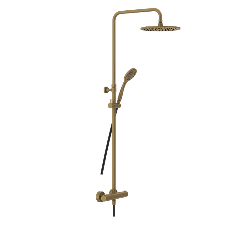 Minimalistic Thermostatic Shower Column - 35175 Showers GESSI Antique Brass