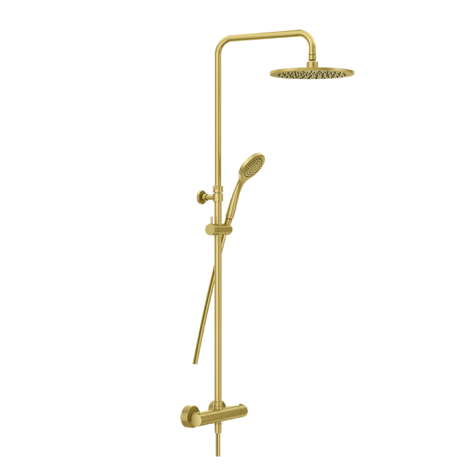 Minimalistic Thermostatic Shower Column - 35175 Showers GESSI Gold Brushed PVD