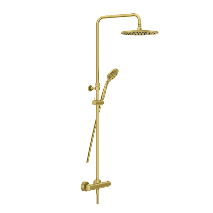 Minimalistic Thermostatic Shower Column - 35175 Showers GESSI Gold Brushed PVD