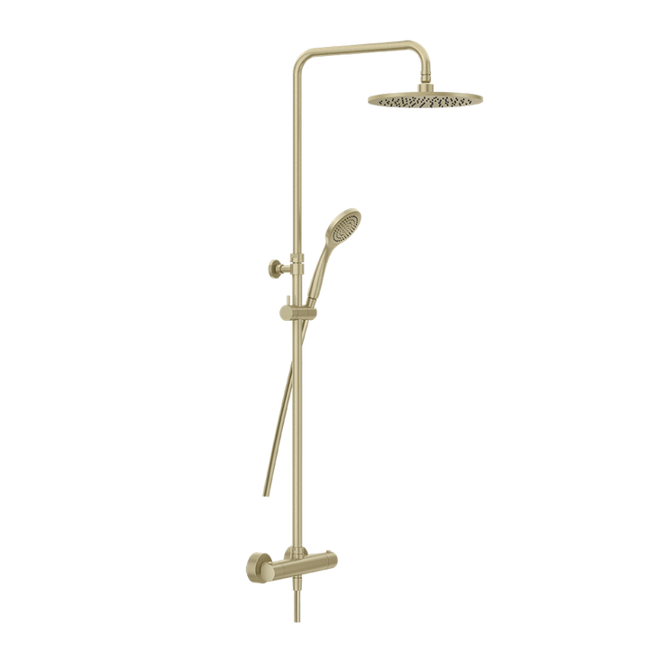 Minimalistic Thermostatic Shower Column - 35175 Showers GESSI Brass Brushed PVD
