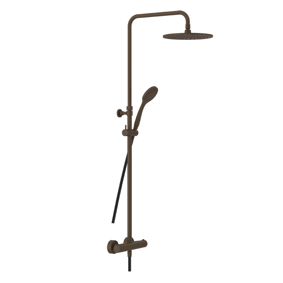Minimalistic Thermostatic Shower Column - 35175 Showers GESSI Dark Bronze