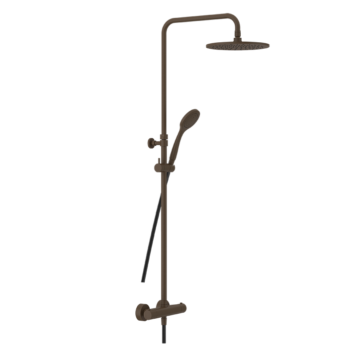 Minimalistic Thermostatic Shower Column - 35175 Showers GESSI Dark Bronze