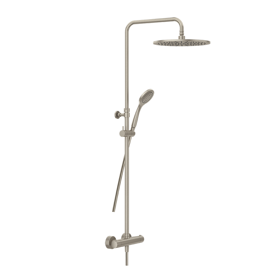 Minimalistic Thermostatic Shower Column - 35177 Showers GESSI Finox Brushed Nickel