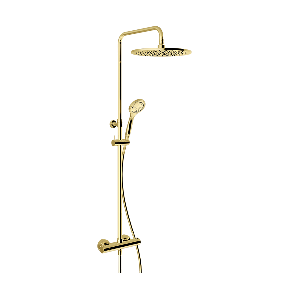 Minimalistic Thermostatic Shower Column - 35177 Showers GESSI Gold PVD