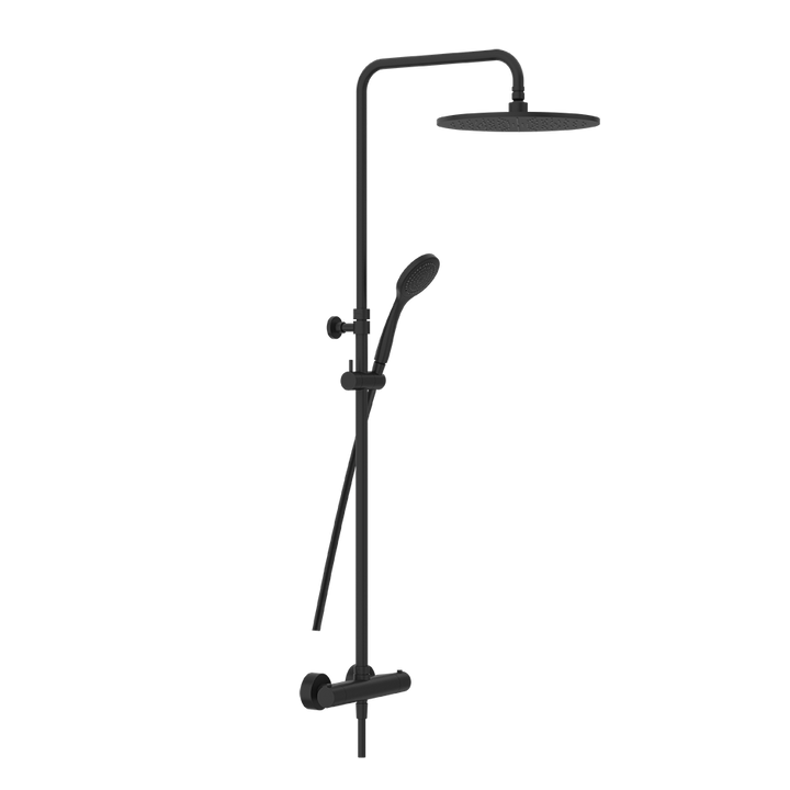 Minimalistic Thermostatic Shower Column - 35177 Showers GESSI Matte Black