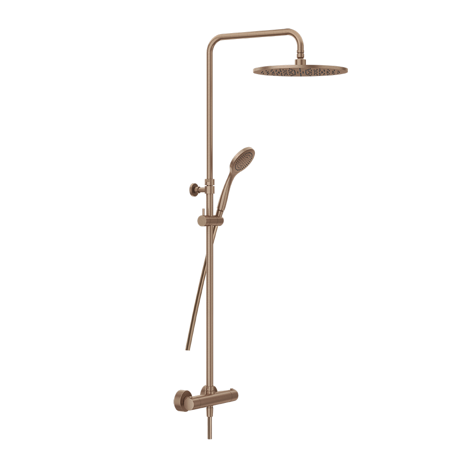 Minimalistic Thermostatic Shower Column - 35177 Showers GESSI Copper Brushed PVD