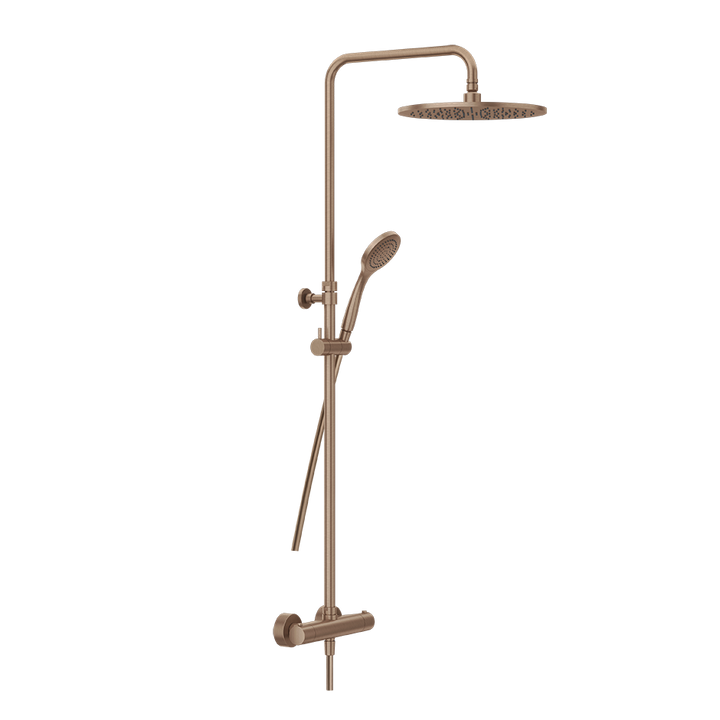 Minimalistic Thermostatic Shower Column - 35177 Showers GESSI Copper Brushed PVD