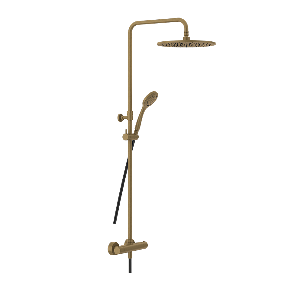 Minimalistic Thermostatic Shower Column - 35177 Showers GESSI Antique Brass