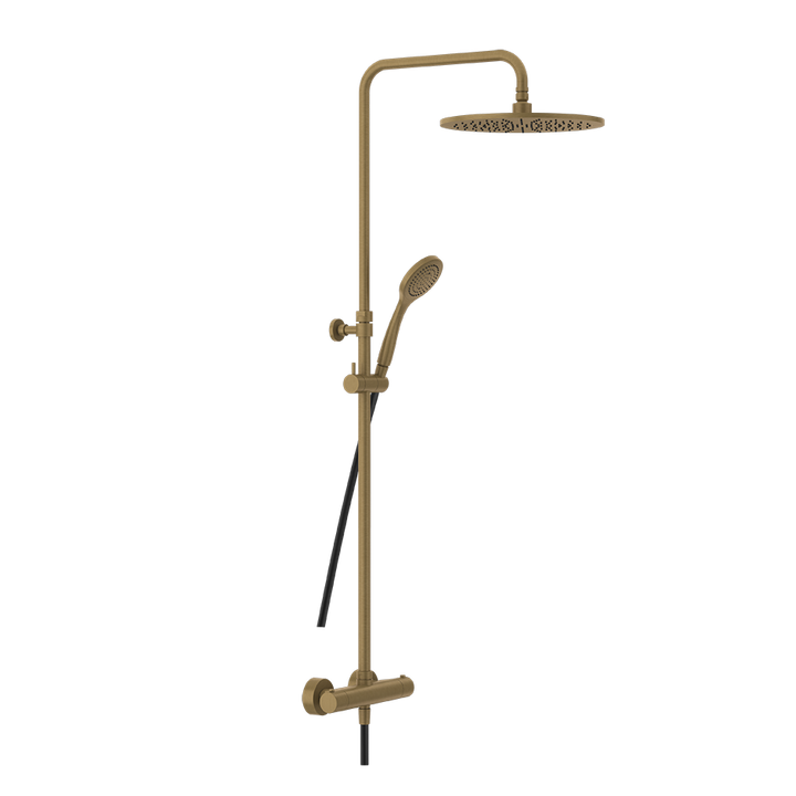 Minimalistic Thermostatic Shower Column - 35177 Showers GESSI Antique Brass