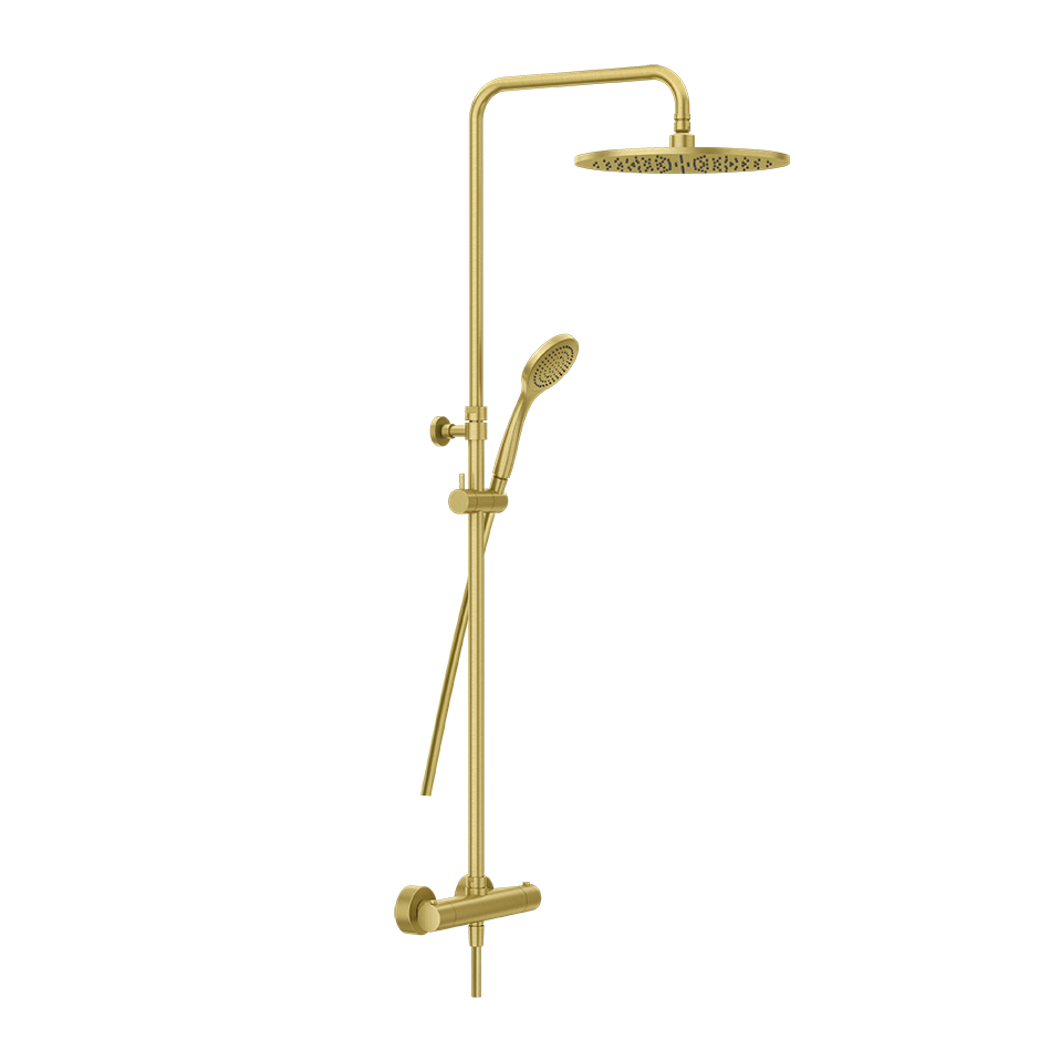 Minimalistic Thermostatic Shower Column - 35177 Showers GESSI Gold Brushed PVD