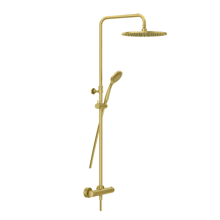Minimalistic Thermostatic Shower Column - 35177 Showers GESSI Gold Brushed PVD