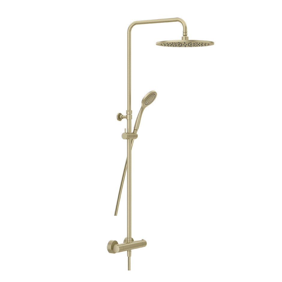 Minimalistic Thermostatic Shower Column - 35177 Showers GESSI Brass Brushed PVD
