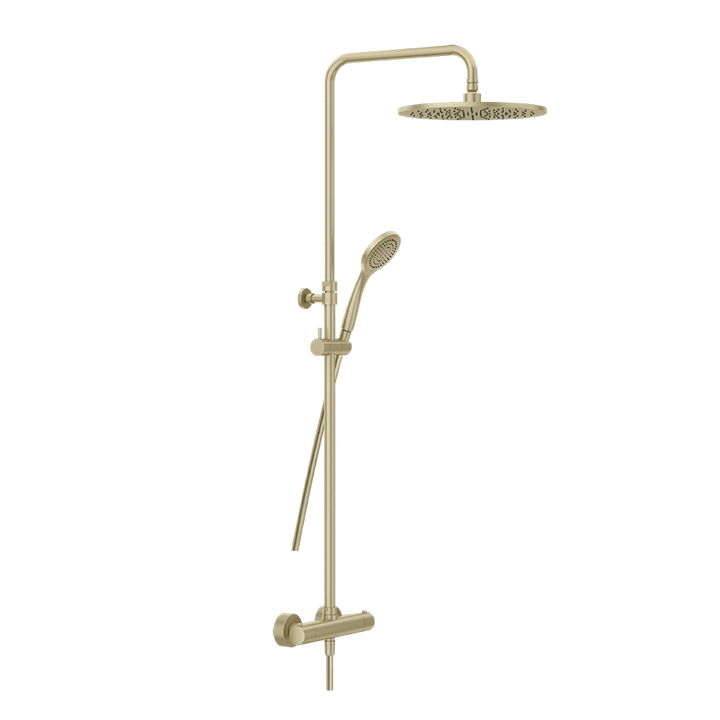 Minimalistic Thermostatic Shower Column - 35177 Showers GESSI Brass Brushed PVD