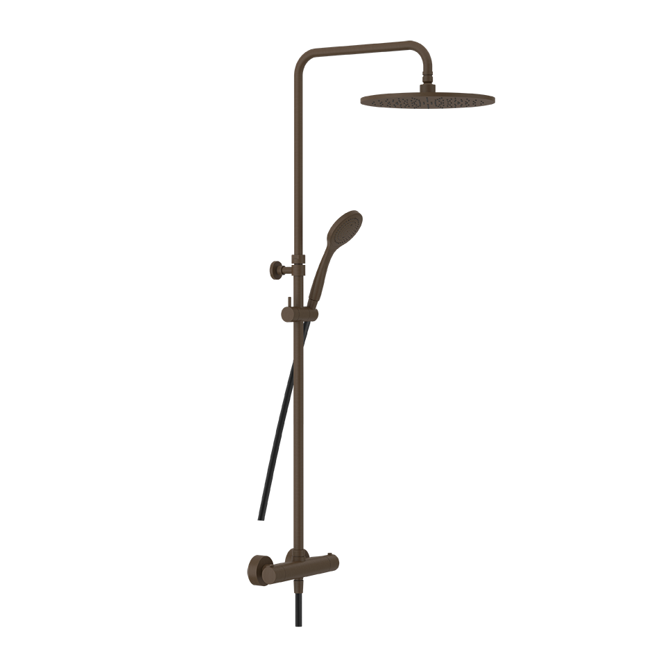 Minimalistic Thermostatic Shower Column - 35177 Showers GESSI Dark Bronze