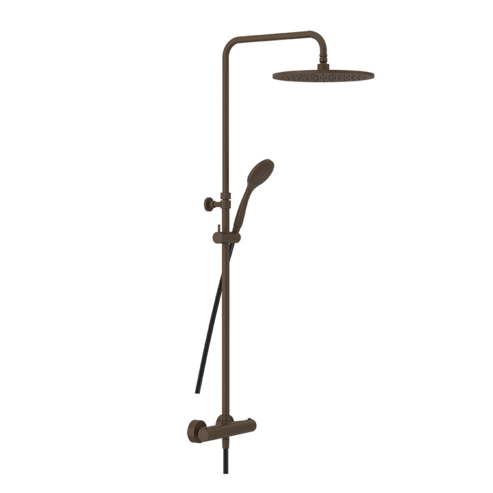 Minimalistic Thermostatic Shower Column - 35177 Showers GESSI Dark Bronze