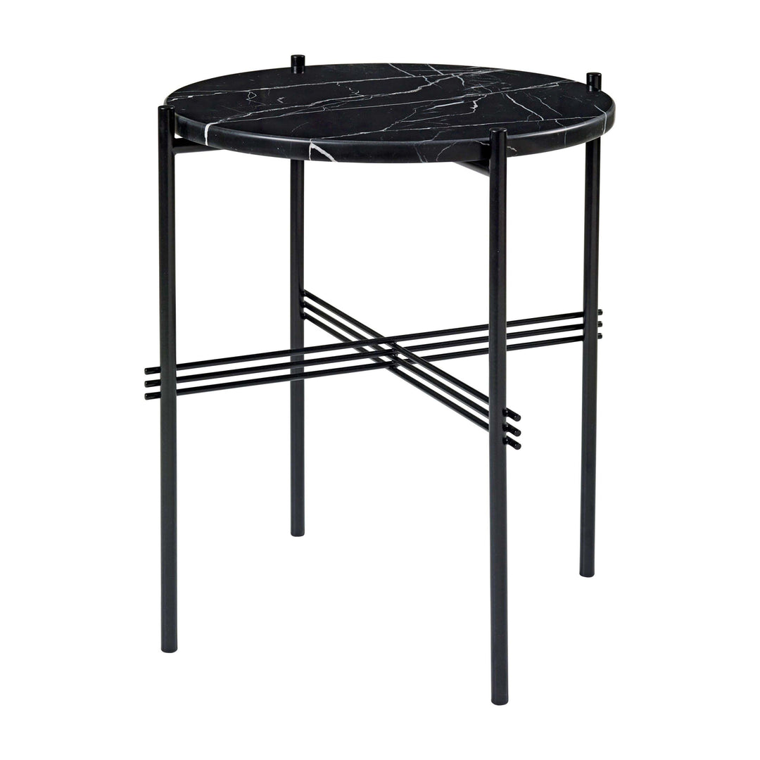 TS Round Side Table Accent Tables Gubi Black Marquina Marble Black