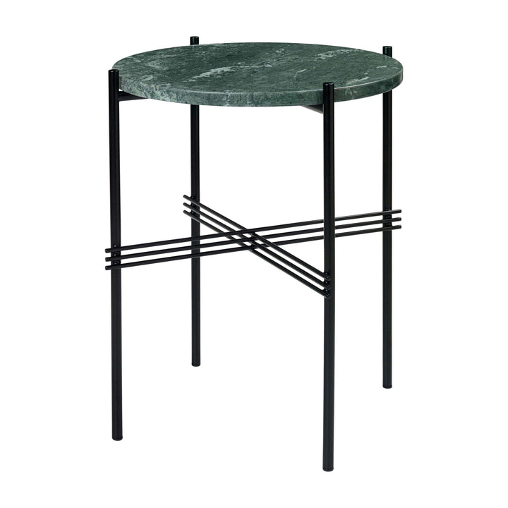TS Round Side Table Accent Tables Gubi Green Guatemala Marble Black