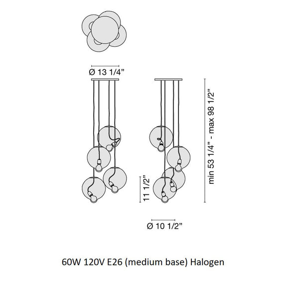 Meltdown Multi Light Pendant Light Lighting Cappellini