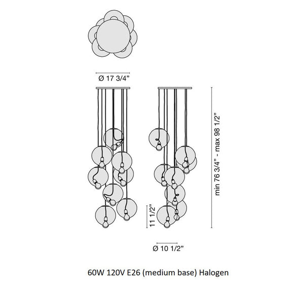 Meltdown Multi Light Pendant Light Lighting Cappellini