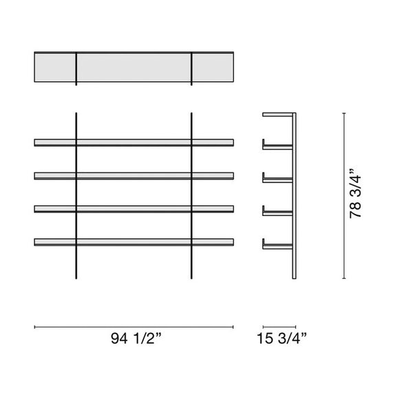 Aliante Bookcase Bookcases & Standing Shelves Cappellini