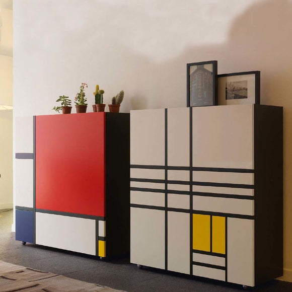 Homage to Mondrian Cabinet 1 Sideboards Cappellini