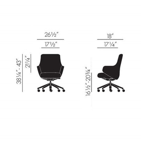 Grand Executive Lowback Office Chair Chairs Vitra