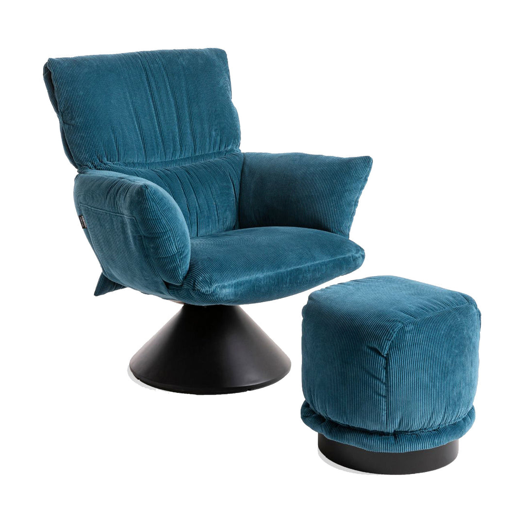Lud'o Lounge Conical Armchair Furniture Cappellini Corda 303 Matching Pouf