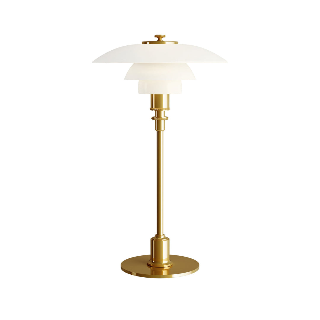 PH 2/1 Table Lamp Table Lamps Louis Poulsen White Glass / Brass Metalized