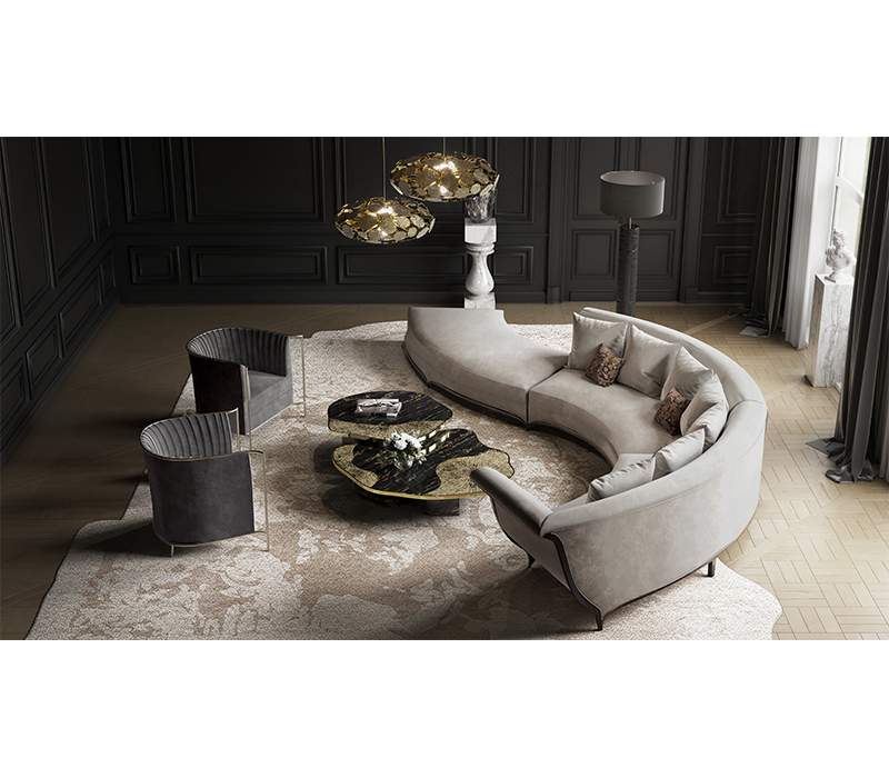 ophelia portoro marble and gold center table Coffee Tables Boca Do Lobo