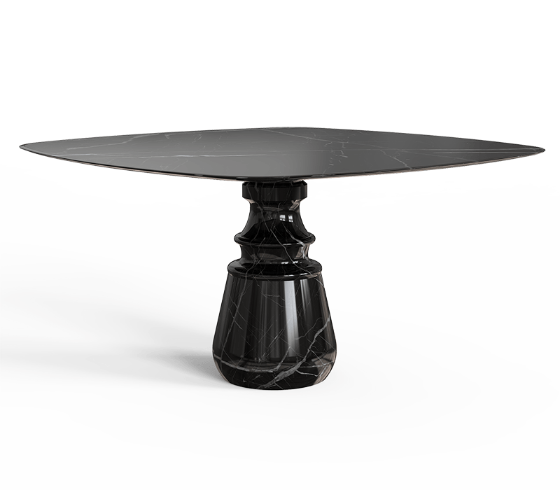 Pietra Square Estremoz Dining Table  Boca Do Lobo Nero Marquina Marble  