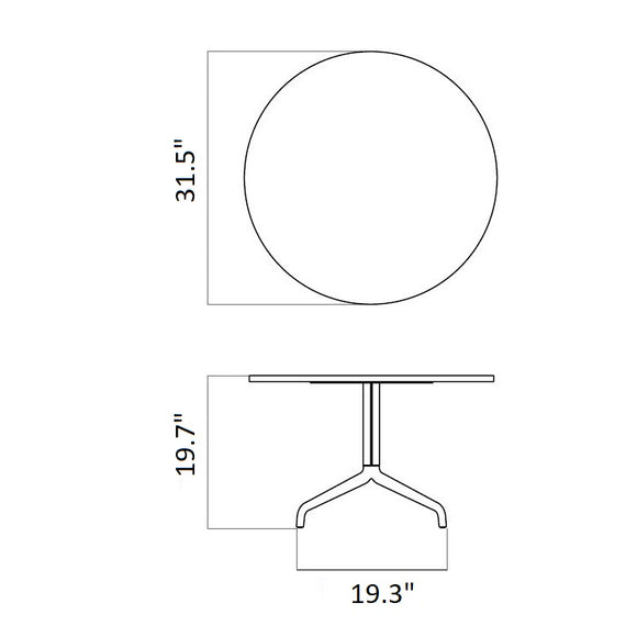 Harbour Column Lounge Table with Star Base Tables Audo Copenhagen