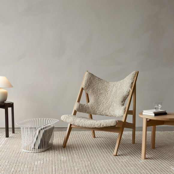 Knitting Lounge Chair Sheepskin Upholstery Chairs Audo Copenhagen