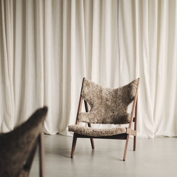 Knitting Lounge Chair Sheepskin Upholstery Chairs Audo Copenhagen