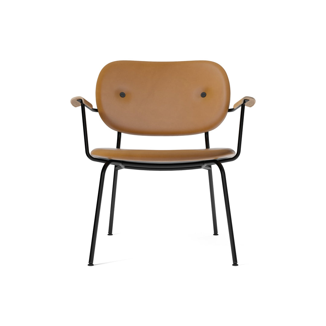 Co Fully Upholstered Lounge Chair Chairs Audo Copenhagen 0250 - Dakar Cognac Leather / Natural Oak