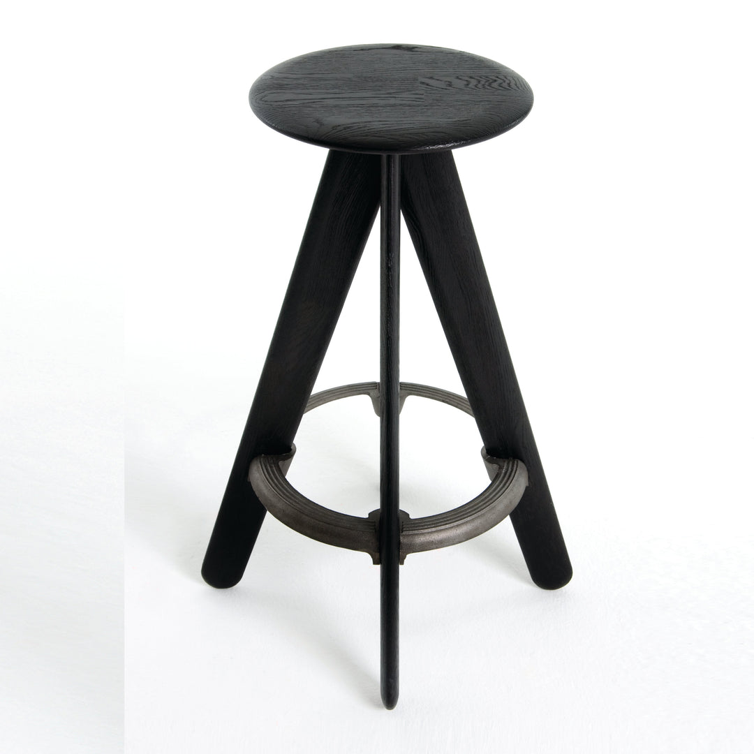 Slab Bar Stool Furniture Tom Dixon Black