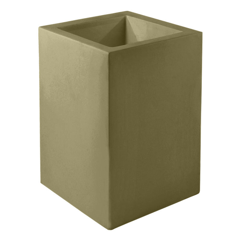 Cube Planter Outdoor Vondom Khaki Tall Small 