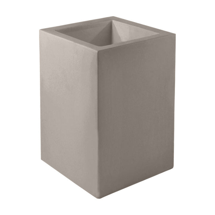 Cube Planter Outdoor Vondom Taupe Tall Small 